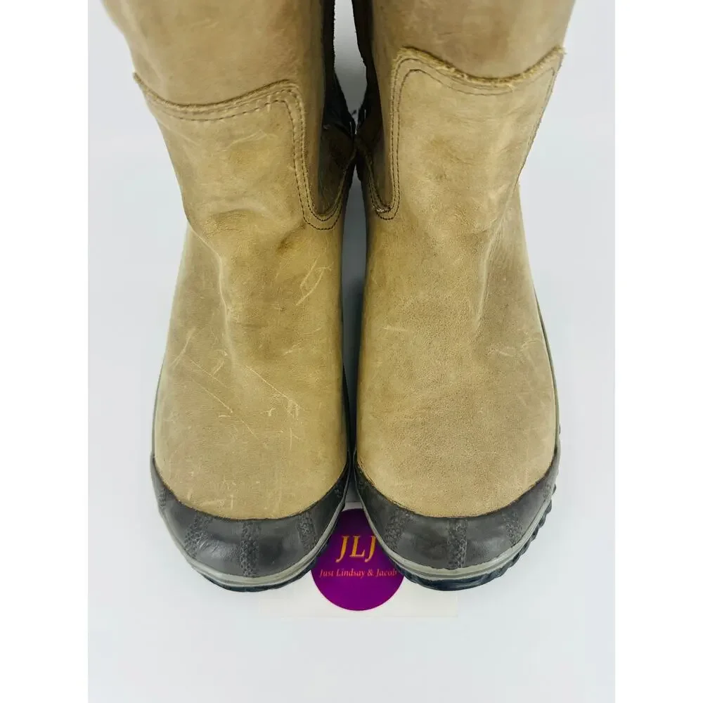 Sorel Womens Slimboot Tall Quarry Waterproof Leather Boots NL2108-008 Size 10